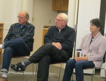 From left: Chilmark selectman Warren Doty, West Tisbury selectman Richard Knabel, and Joan Malkin, Chilmark planning board member.